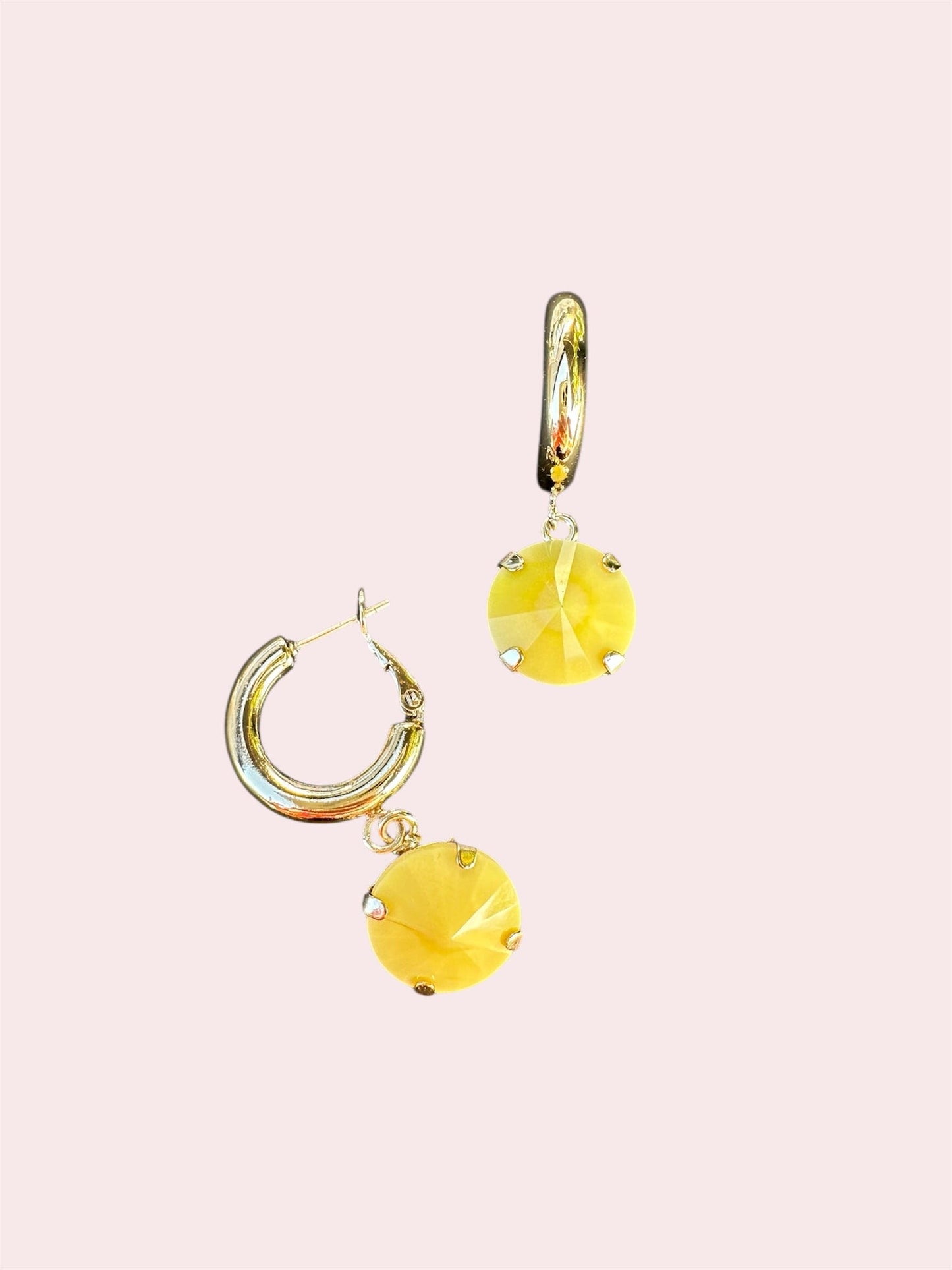 Estella , swarovski creool oorbellen. verguld gouden oorbellen prachtig voor een feest of gewoon voor elke dag. echte statement oorbellen 